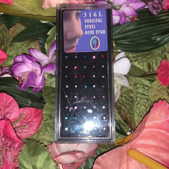 316 L surgical, steel nose, stud set of 60, new in case assorted colors - Picture 8 of 13